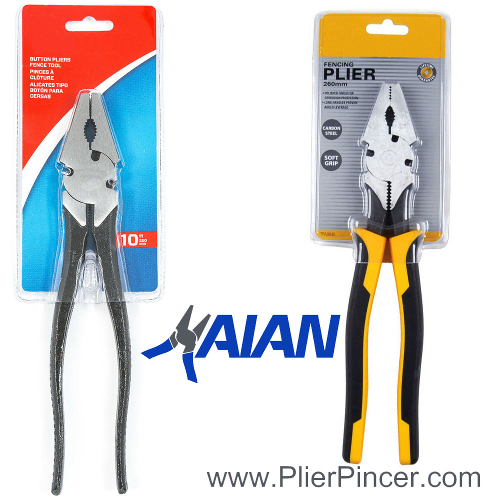 Crescent Fence Pliers Tool, Cushion Grip, 10 In.