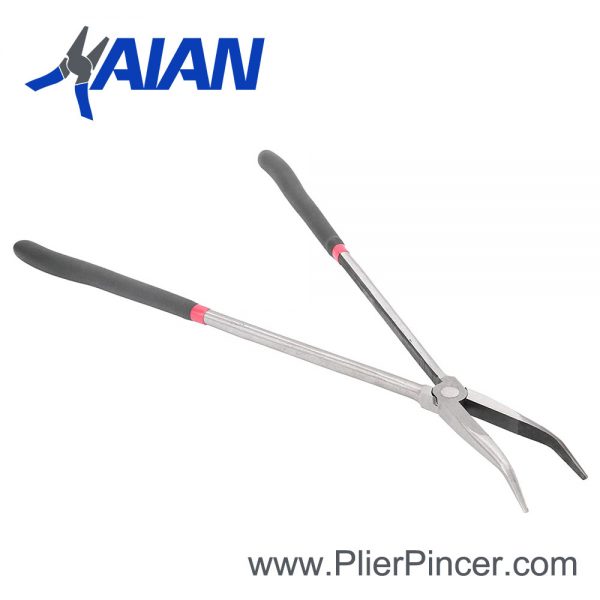 16 Inch Long Reach Pliers, 45 Degree Nose, Open
