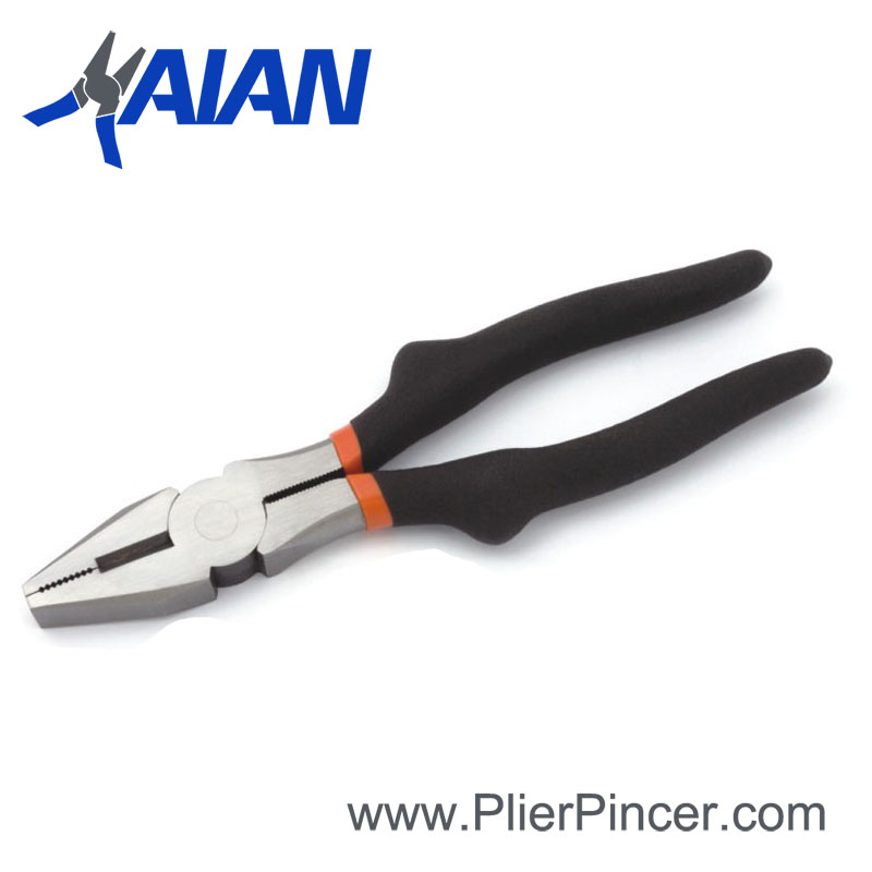American Type Combination Pliers, Plastice Coated Handles with Shoulder