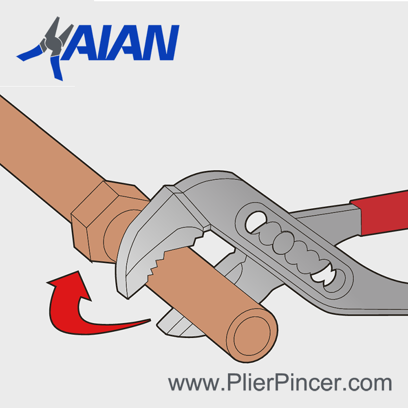 Box Joint Water Pump Pliers Gray Grip Tube