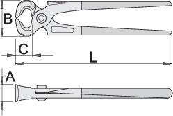 Carpenters Pincers dimention