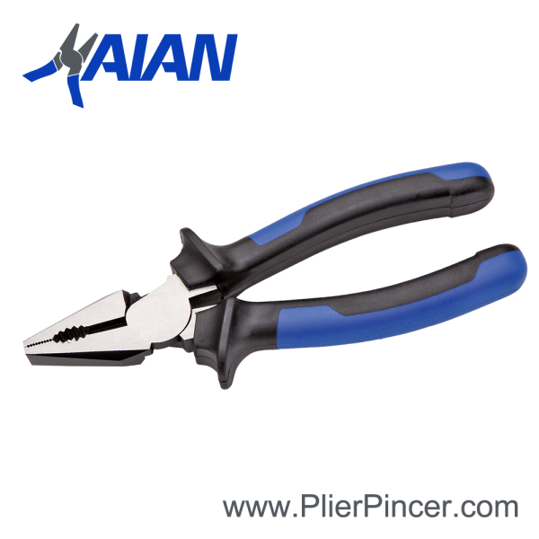 High Leverage Combination Pliers with Blue-Black Grips