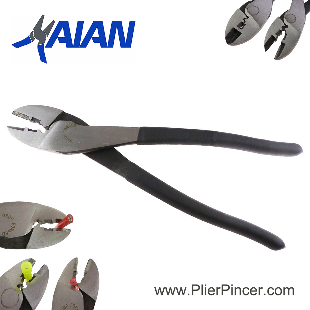 Heavy Duty Crimping Pliers with Wire Cutter's Functions