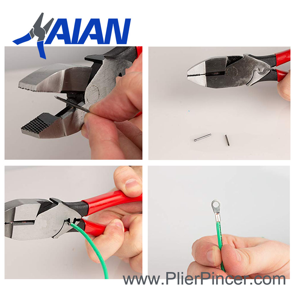 Heavy Duty Linesman Pliers with Crimper and Cutter