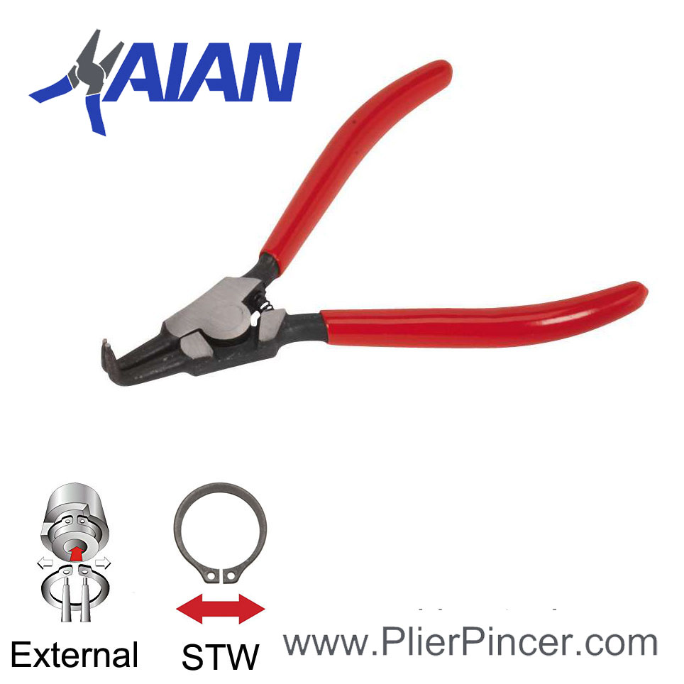 Snap Ring Pliers for Extermal Circlips, Bent Jaw