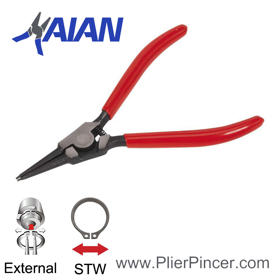 Snap Ring Pliers for Extermal Circlips, Straight Jaw