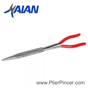 Long Reach Double X Pliers. Straight Nose
