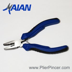 Mini Combination Pliers with Blue-black Handles