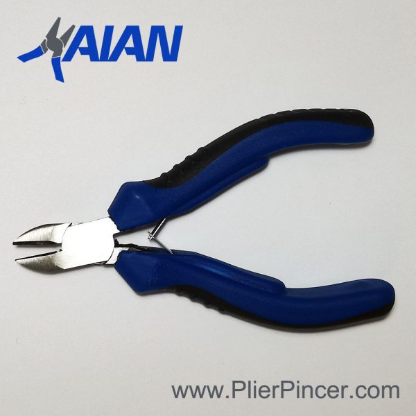 Mini Diagonal Cutting Pliers with Blue-black Handles