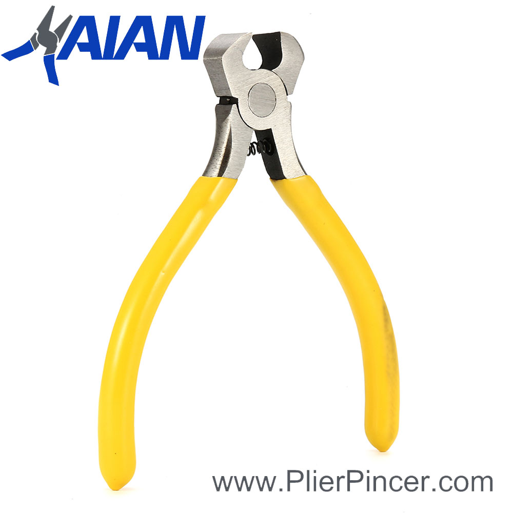 Precision End Cutting Pliers with Yellow Sleeve