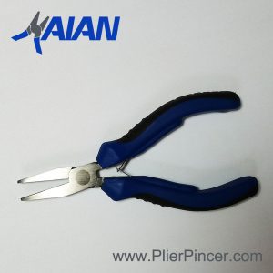 Mini Flat Nose Pliers with Blue-black Handles