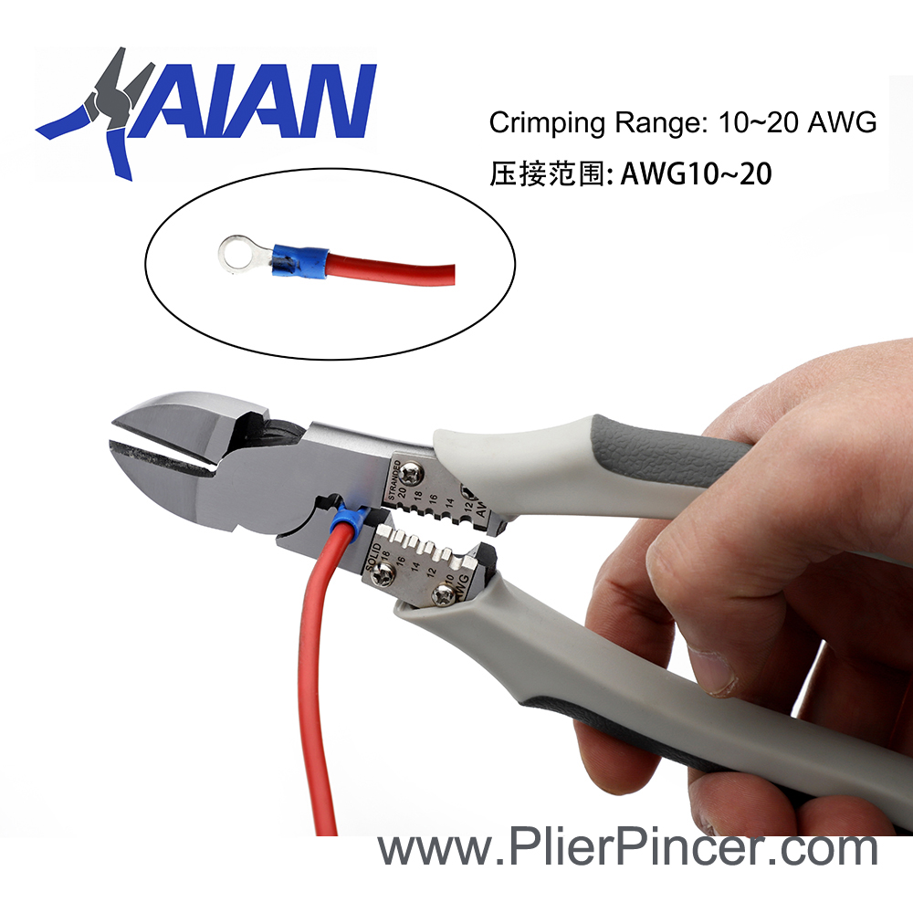 Crimping Function of Multi-use Diagonal Cutting Pliers