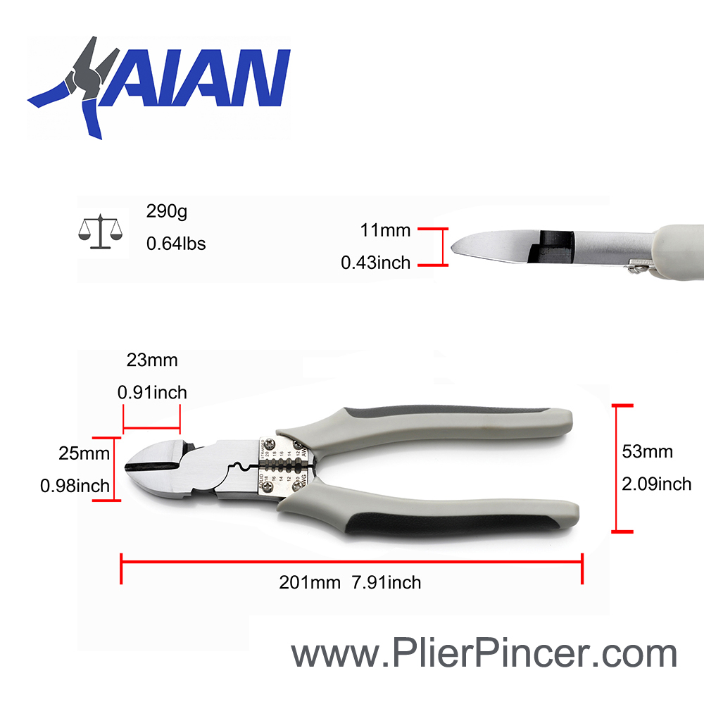 Parameters of Multi-use Diagonal Cutting Pliers