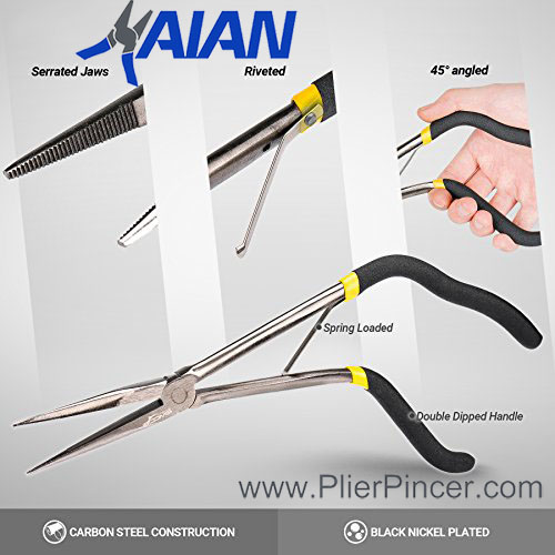 Pistol Grip Pliers Straight Nose Features