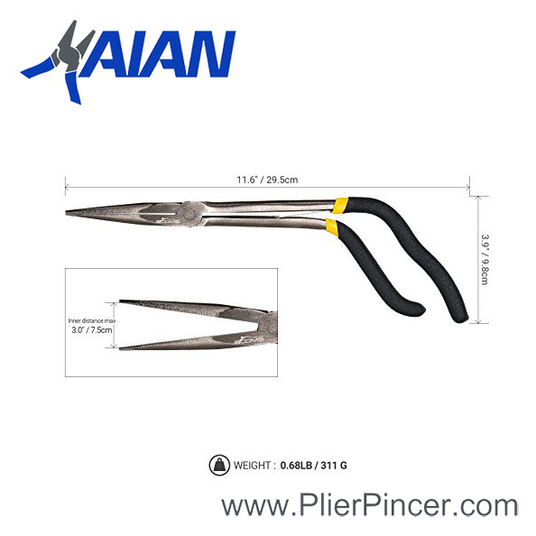 Pistol Grip Pliers Straight Nose Parameter