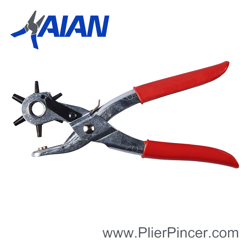 3 in 1 Punch Pliers 250mm Leather Hole Punch Tool with 6 Size for