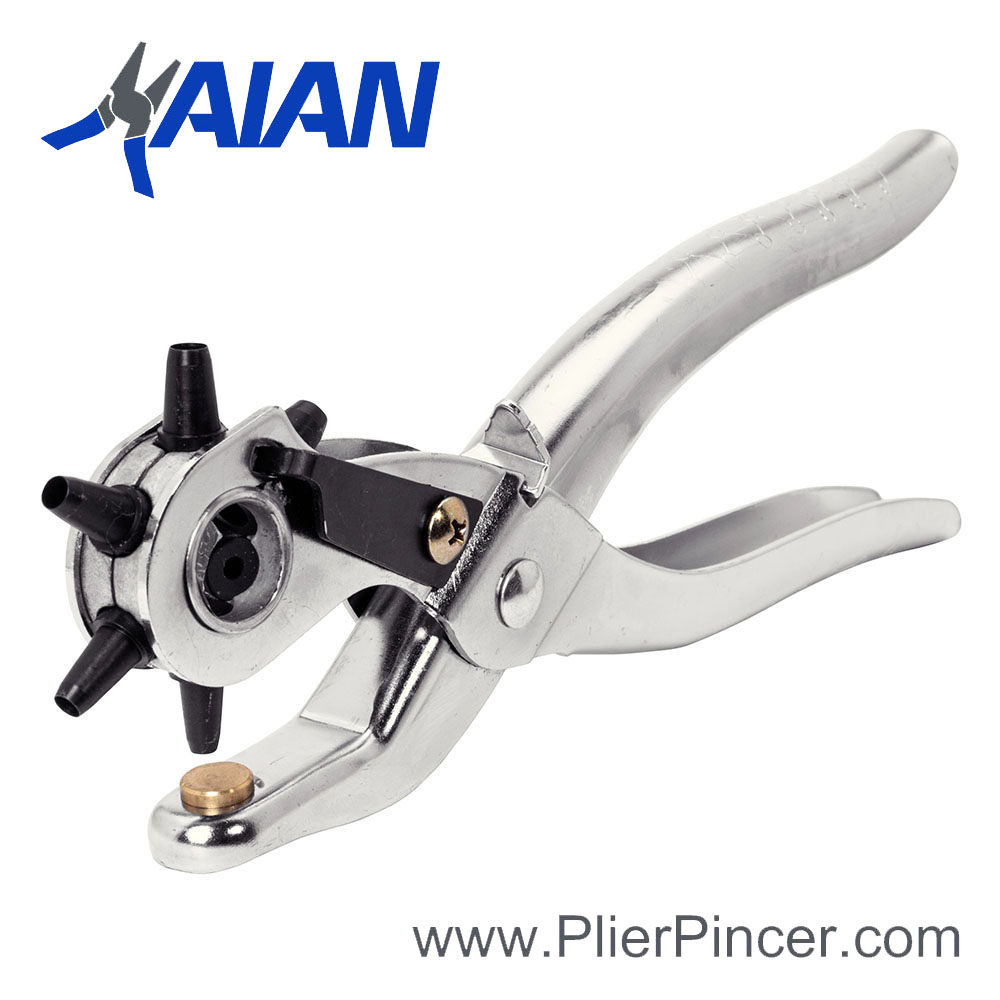 Punch Plier with Steel Grip Handles