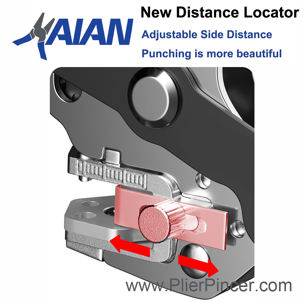 Revolving Punch Pliers' Adjustable Distance Feature