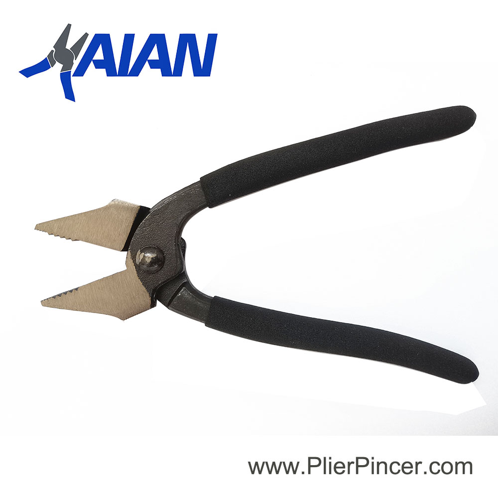 Shoemaker's Pliers with Straight Jaws, Open